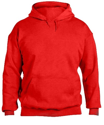 Solid Color Hoodie-Red-XL