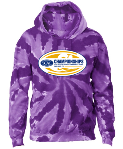 Tie-Dye Pullover Hooded Sweatshirt Purple