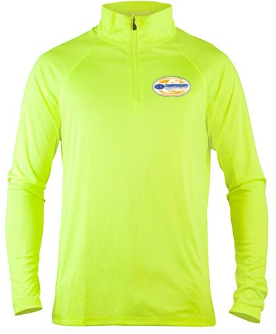 Quarter-Zip Neon Green Lightweight Pullover