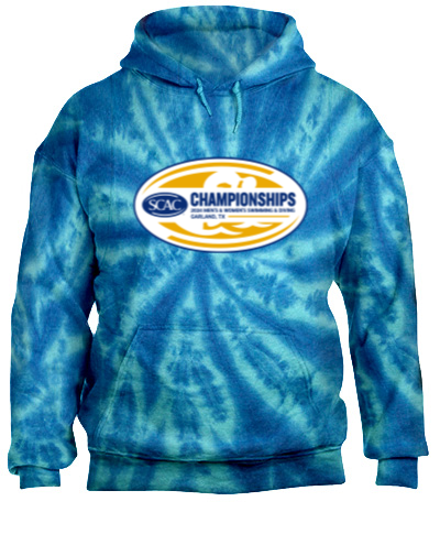 Tie-Dye Blue Pullover Hooded Sweatshirt