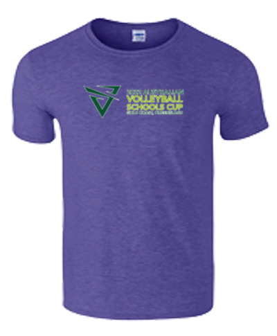 Cotton Short Sleeve T-Shirt / Heather Purple