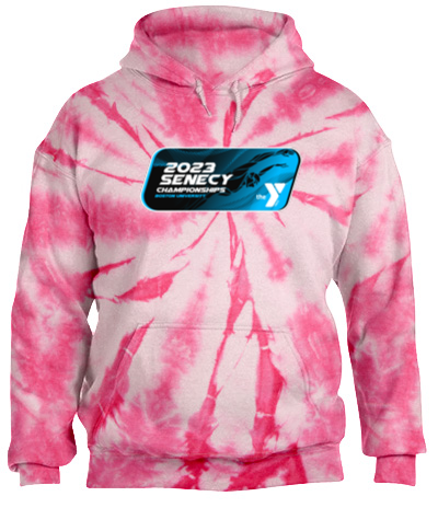 Tie-Dye Pink Pullover Hooded Sweatshirt