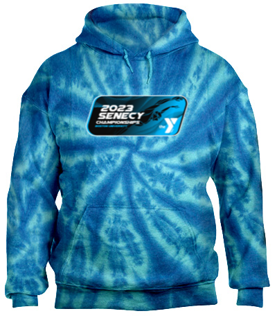 Tie-Dye Blue Pullover Hooded Sweatshirt