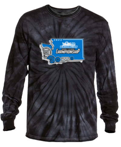 Black Ripple Tie-Dye Long Sleeve Shirt 