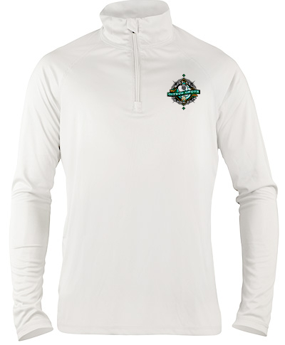 1/4 Zip Performance Pullover / White 