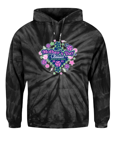 Black Spider Tie-Dye Hoodie