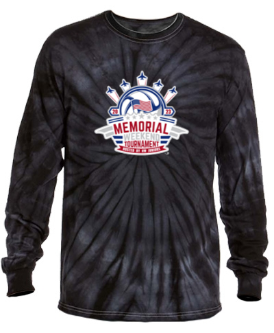 Black Ripple Tie-Dye Long Sleeve Shirt 