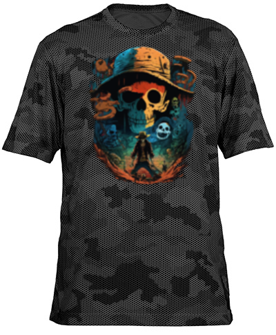 Short Sleeve Camo - Black