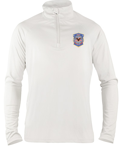 1/4 Zip Performance Pullover / White 