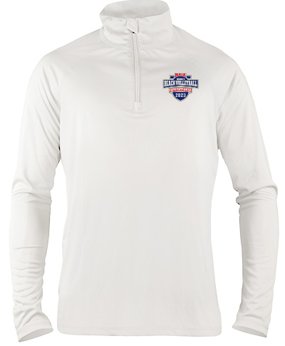 1/4 Zip Performance Pullover / White 