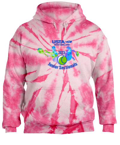 Tie-Dye Pink Pullover Hooded Sweatshirt