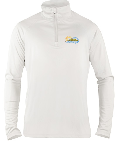 1/4 Zip Performance Pullover / White 