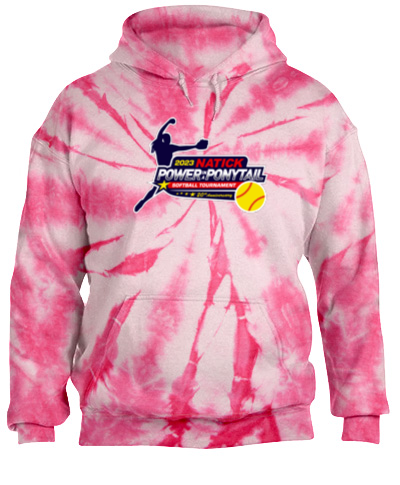 Tie-Dye Pink Pullover Hooded Sweatshirt