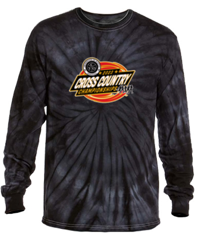 Black Ripple Tie-Dye Long Sleeve Shirt 