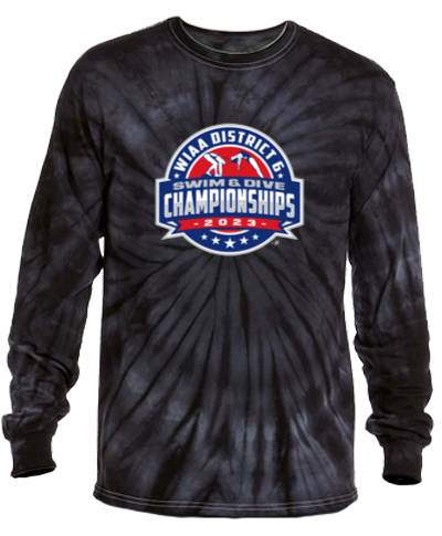 Black Ripple Tie-Dye Long Sleeve Shirt 