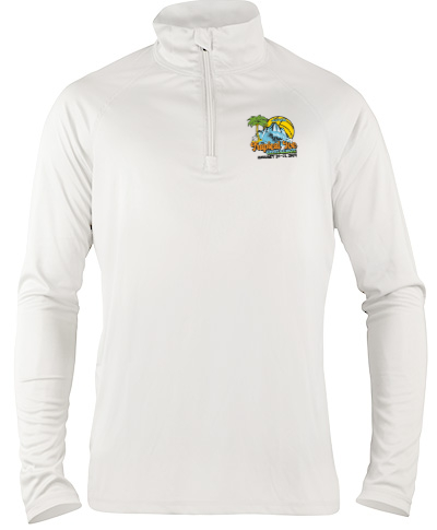 1/4 Zip Performance Pullover / White 