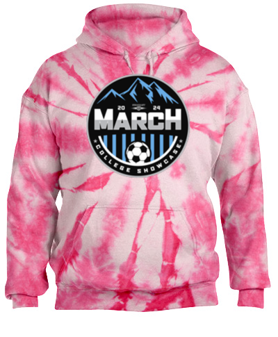 Tie-Dye Pink Pullover Hooded Sweatshirt