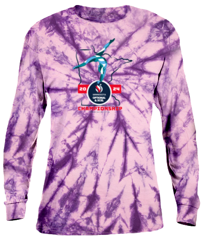 Cotton Long Sleeve T-Shirt / Tie Dye Purple