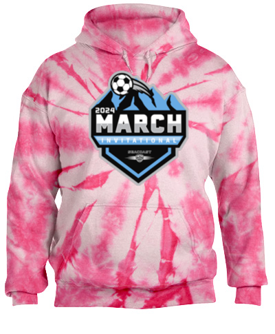 Tie-Dye Pink Pullover Hooded Sweatshirt