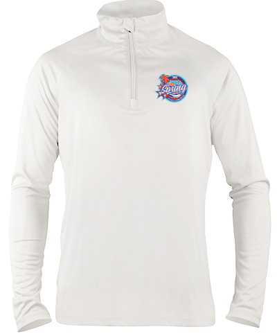 1/4 Zip Performance Pullover / White 