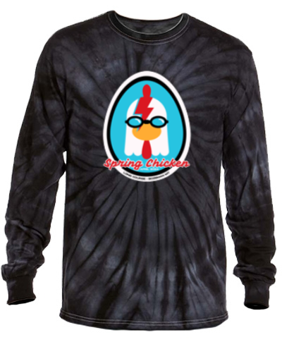 Black Ripple Tie-Dye Long Sleeve Shirt 