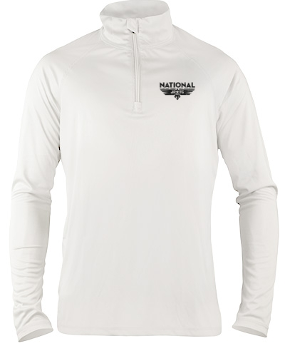 1/4 Zip Performance Pullover / White 