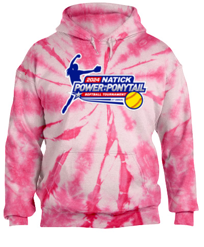 Tie-Dye Pink Pullover Hooded Sweatshirt