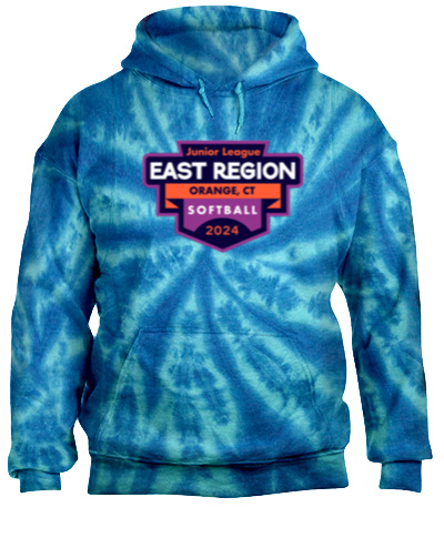 Tie-Dye Blue Pullover Hooded Sweatshirt