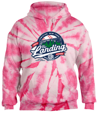 Tie-Dye Pink Pullover Hooded Sweatshirt