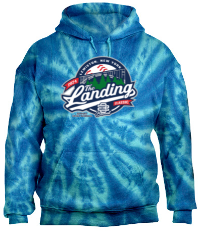 Tie-Dye Blue Pullover Hooded Sweatshirt